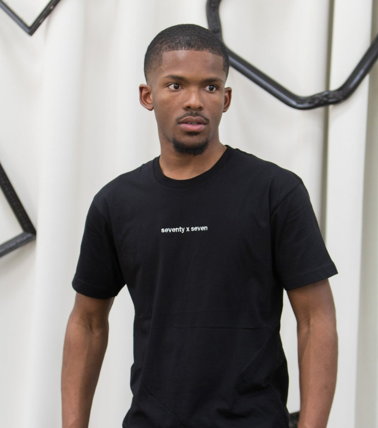 70x7 Embroidered Minimalist Tee