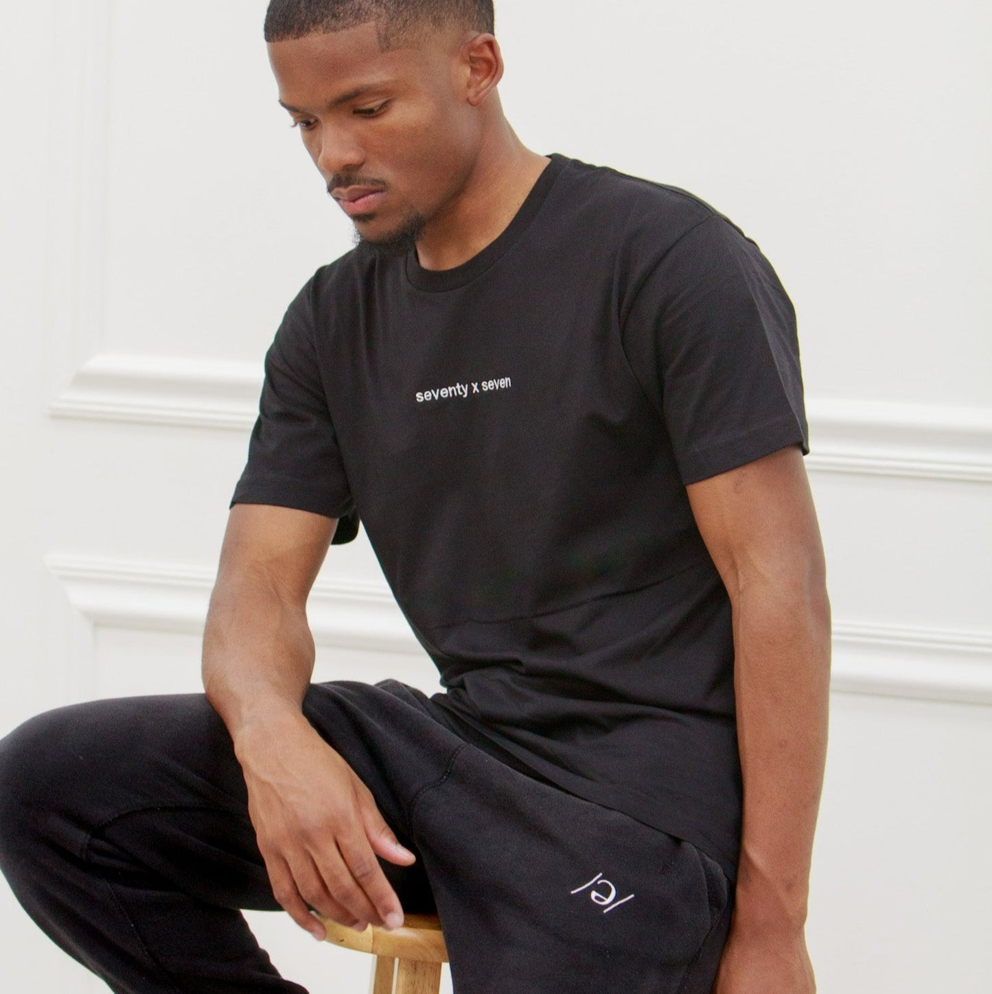 70x7 Embroidered Minimalist Tee