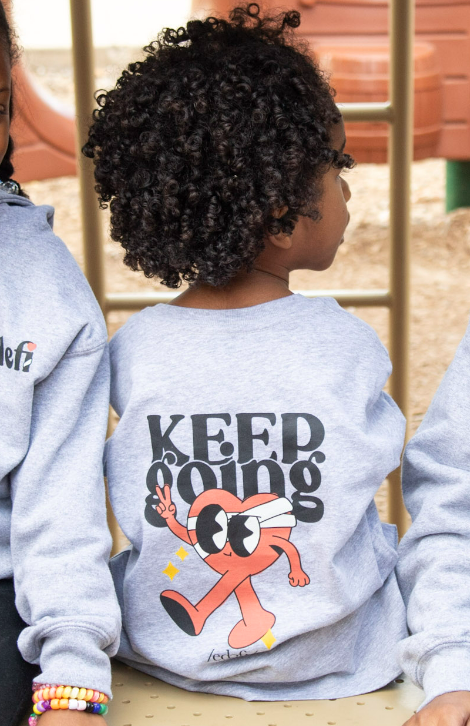 Kids Keep Going Long Sleeve Tee