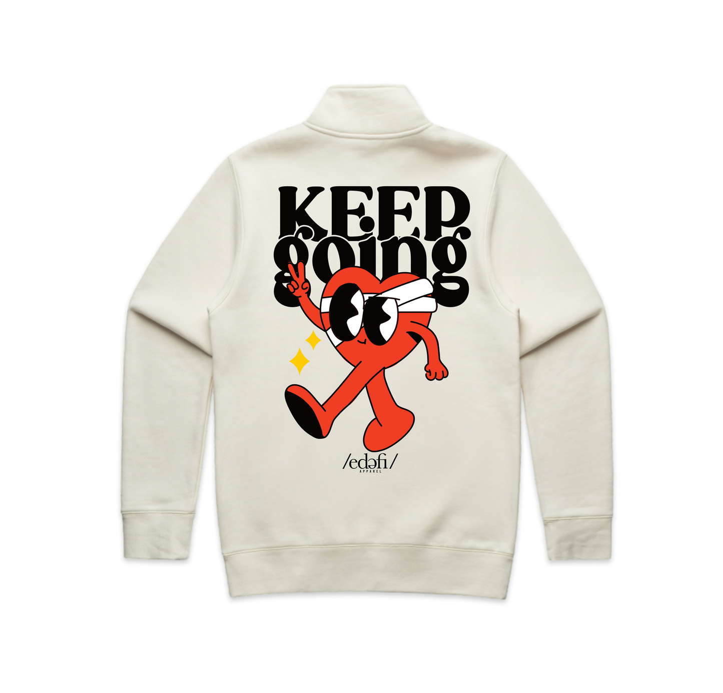 Keep Going Embroidered Half-Zip