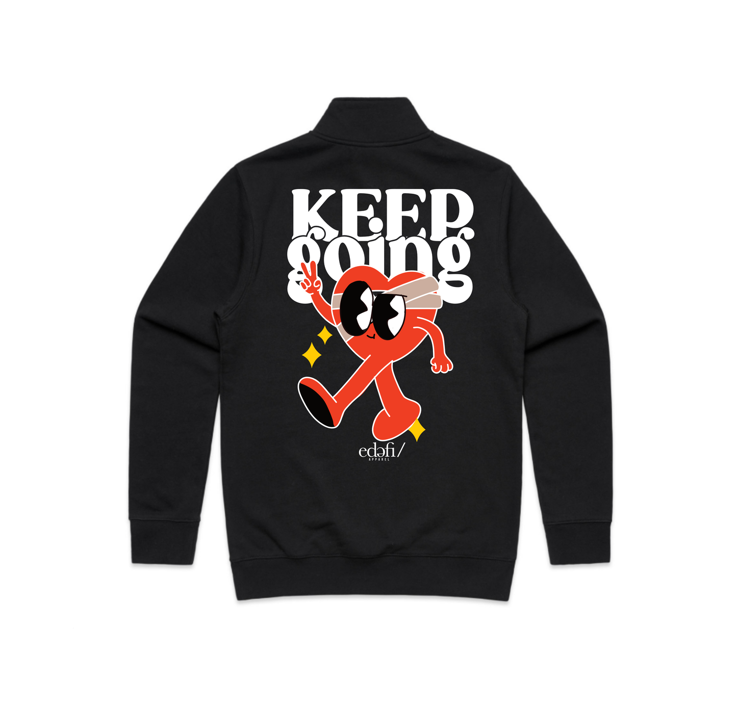 Keep Going Embroidered Half-Zip