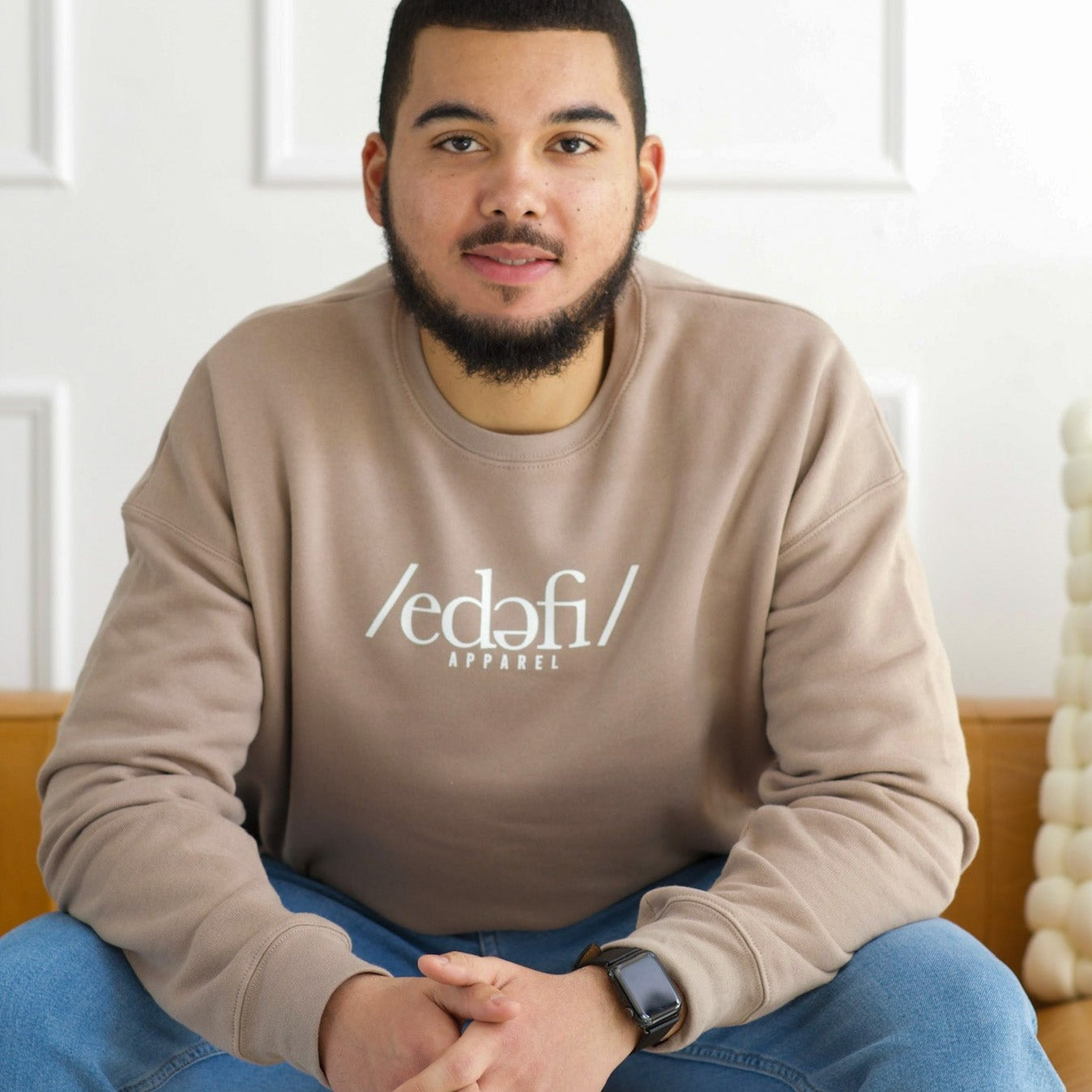 /EDEFI/ Khaki Crewneck Sweatshirt