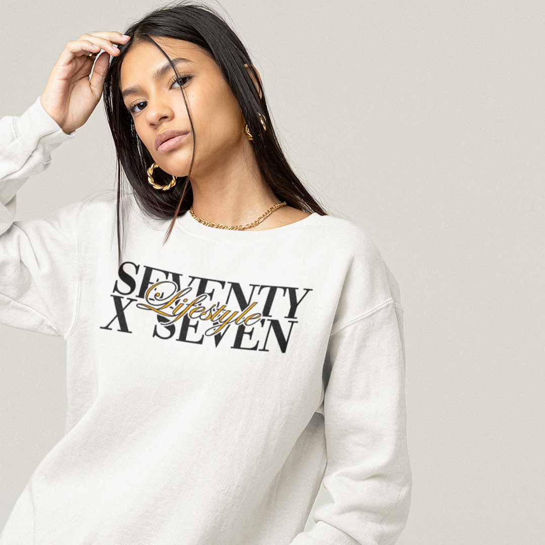 70x7 Puff Serif Crewneck Sweatshirt